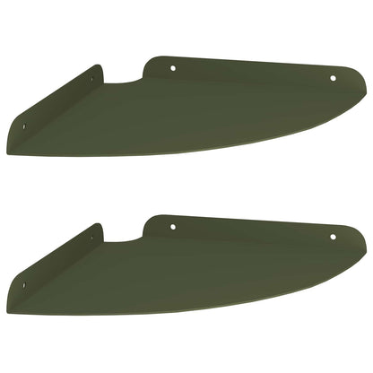 Mensola sospesa 2 pcs Verde oliva 24 x 24 x 2 cm | homemem39