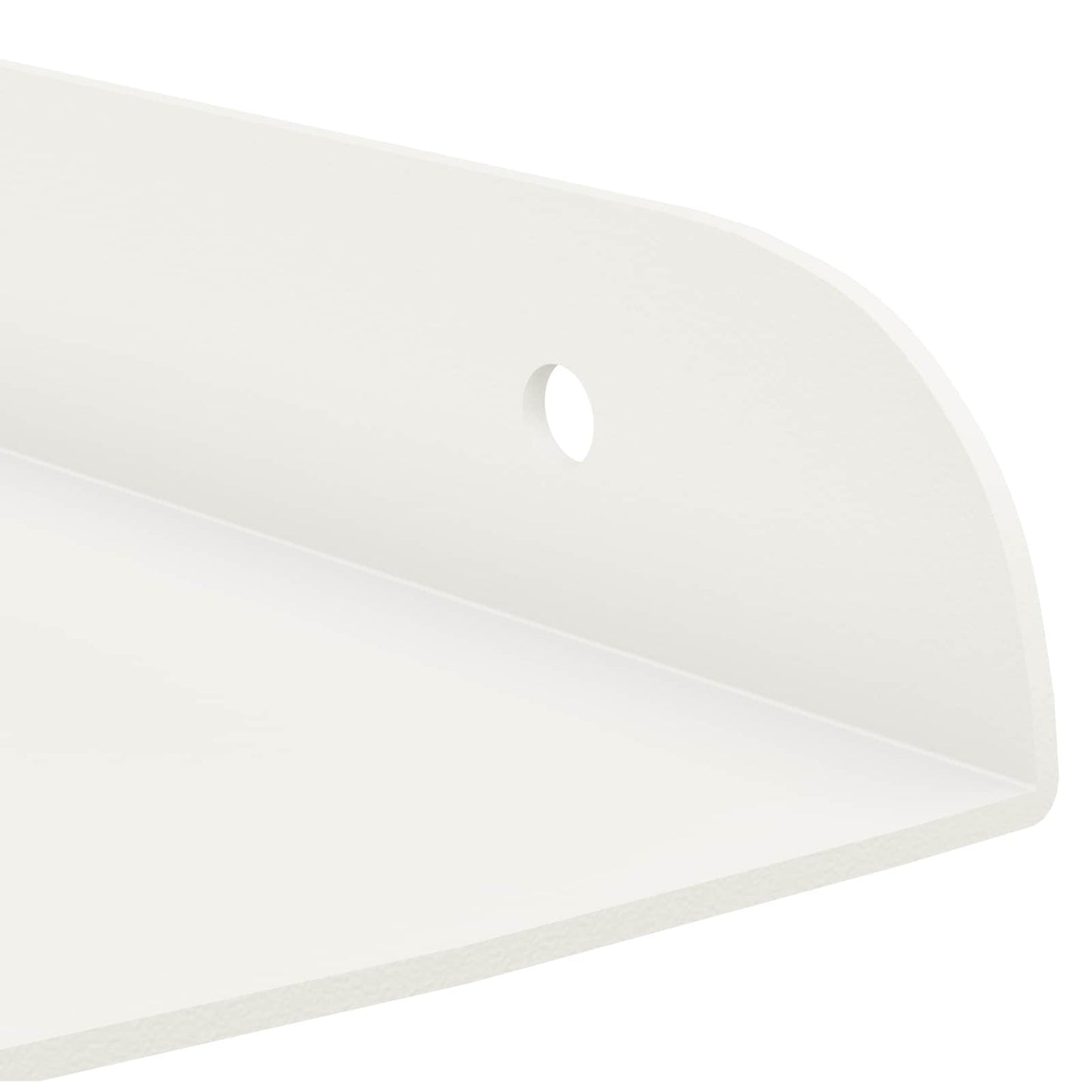 Mensola sospesa con lo scaffale 2 pcs Bianco 24 x 24 x 2 cm | homemem39