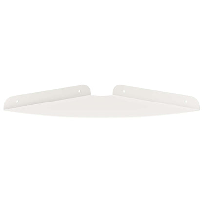 Mensola sospesa con lo scaffale 4 pcs Bianco 24 x 24 x 2 cm | homemem39