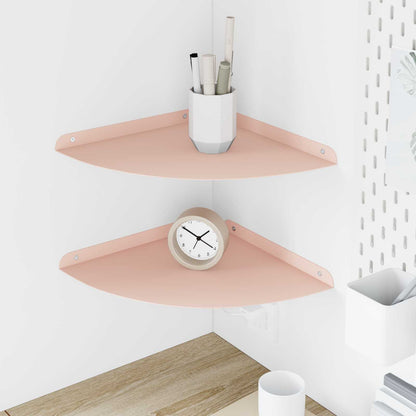 Mensola sospesa con lo scaffale 2 pcs Rosa 30 x 30 x 2 cm | homemem39