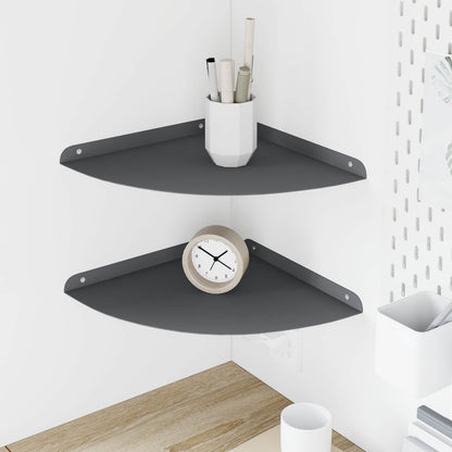 Mensola sospesa con lo scaffale 2 pcs Antracite 30 x 30 x 2 cm | homemem39