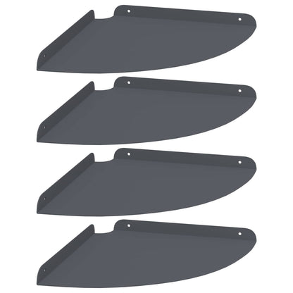 Mensola sospesa con lo scaffale 4 pcs Antracite 30 x 30 x 2 cm | homemem39