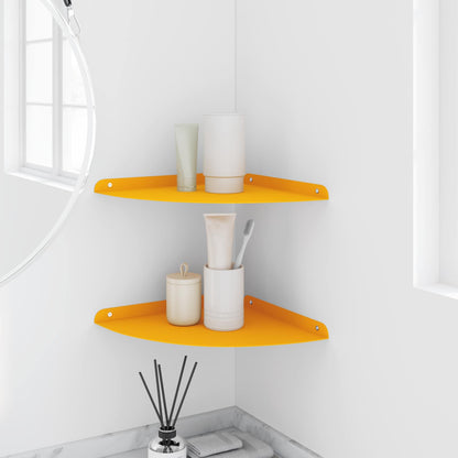 Mensola sospesa 2 pcs Giallo senape 30 x 30 x 2 cm | homemem39
