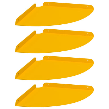 Mensola sospesa 4 pcs Giallo senape 30 x 30 x 2 cm | homemem39