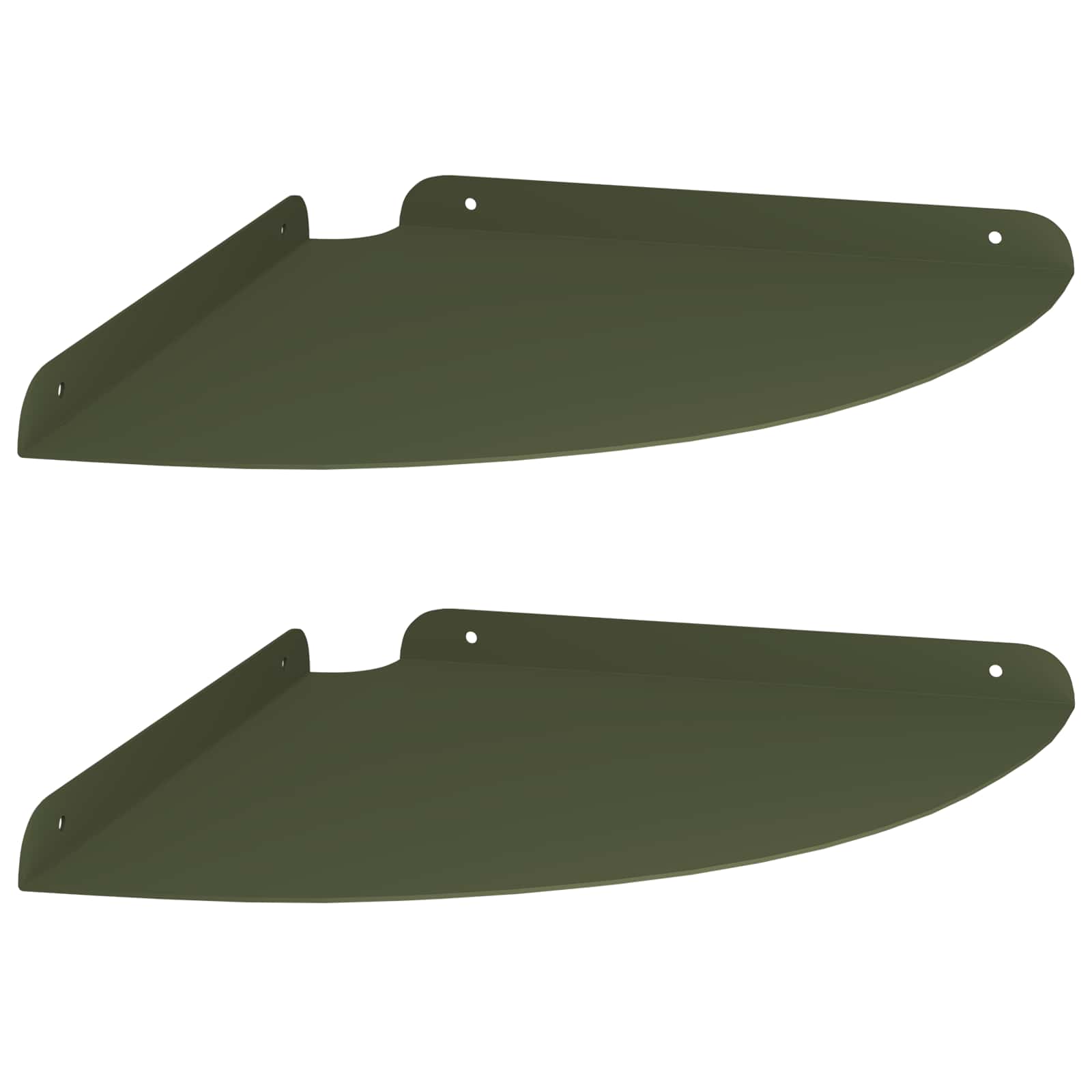 Mensola sospesa 2 pcs Verde oliva 30 x 30 x 2 cm | homemem39