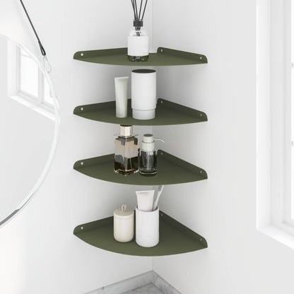 Mensola sospesa 4 pcs Oliver verde 30 x 30 x 2 cm | homemem39