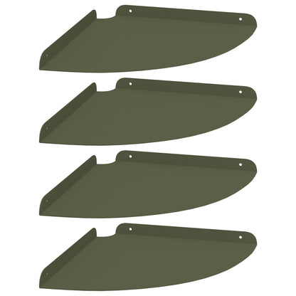 Mensola sospesa 4 pcs Oliver verde 30 x 30 x 2 cm | homemem39