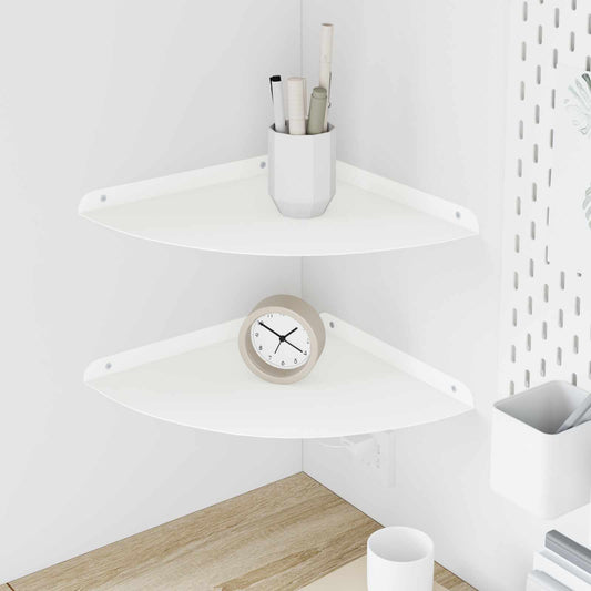 Mensola sospesa con lo scaffale 2 pcs Bianco 30 x 30 x 2 cm