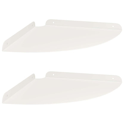 Mensola sospesa con lo scaffale 2 pcs Bianco 30 x 30 x 2 cm