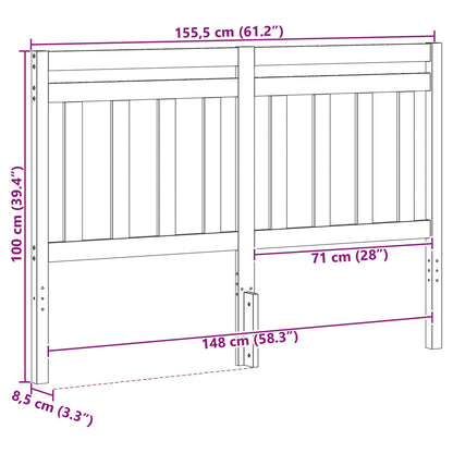 Testiera con testiera Marrone cerato 155,5 x 100 cm