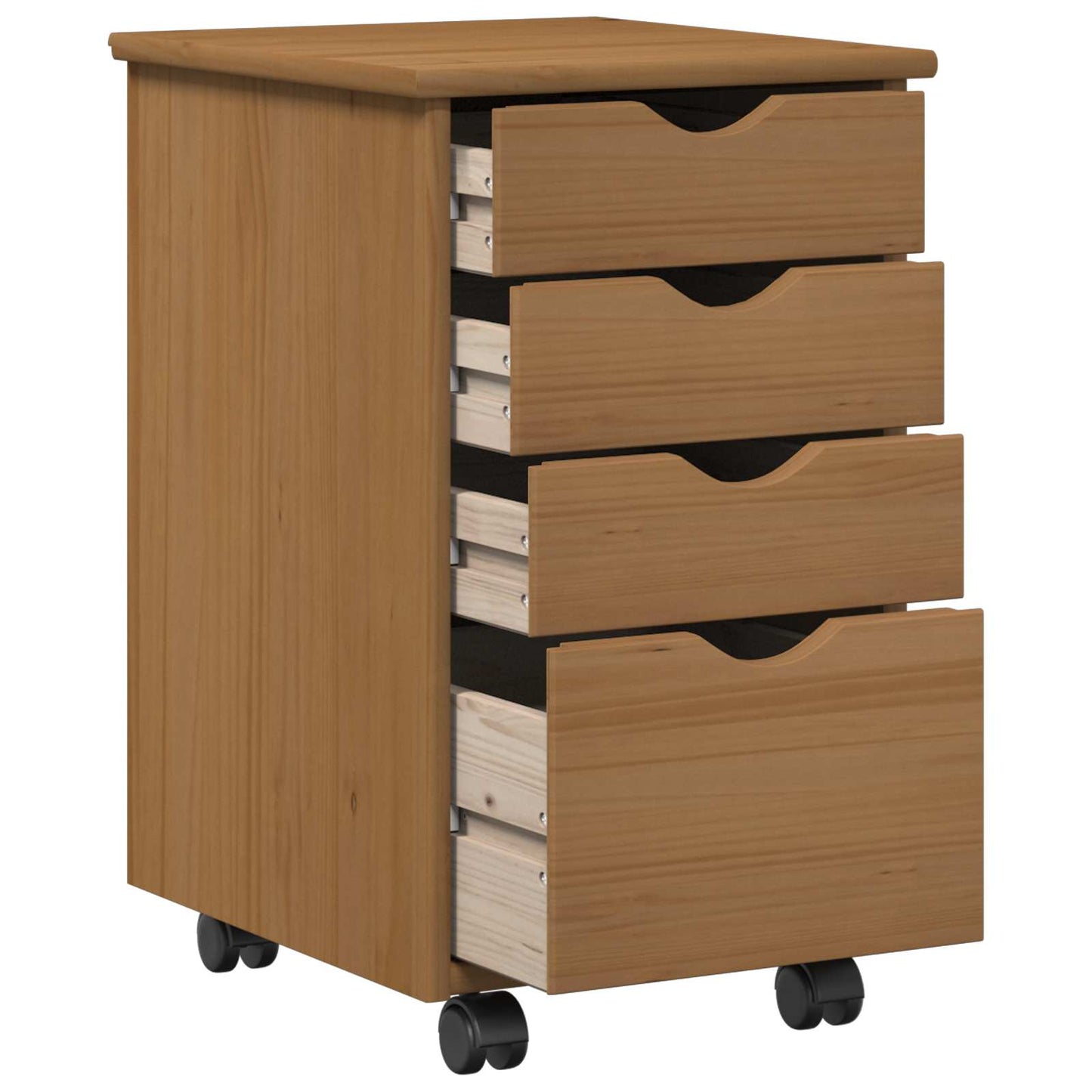 Mobile con Ruote con ruota MOSS Marrone Miele 34 x 39 x 56 cm | homemem39