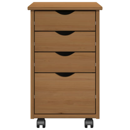 Mobile con Ruote con ruota MOSS Marrone Miele 34 x 39 x 56 cm | homemem39