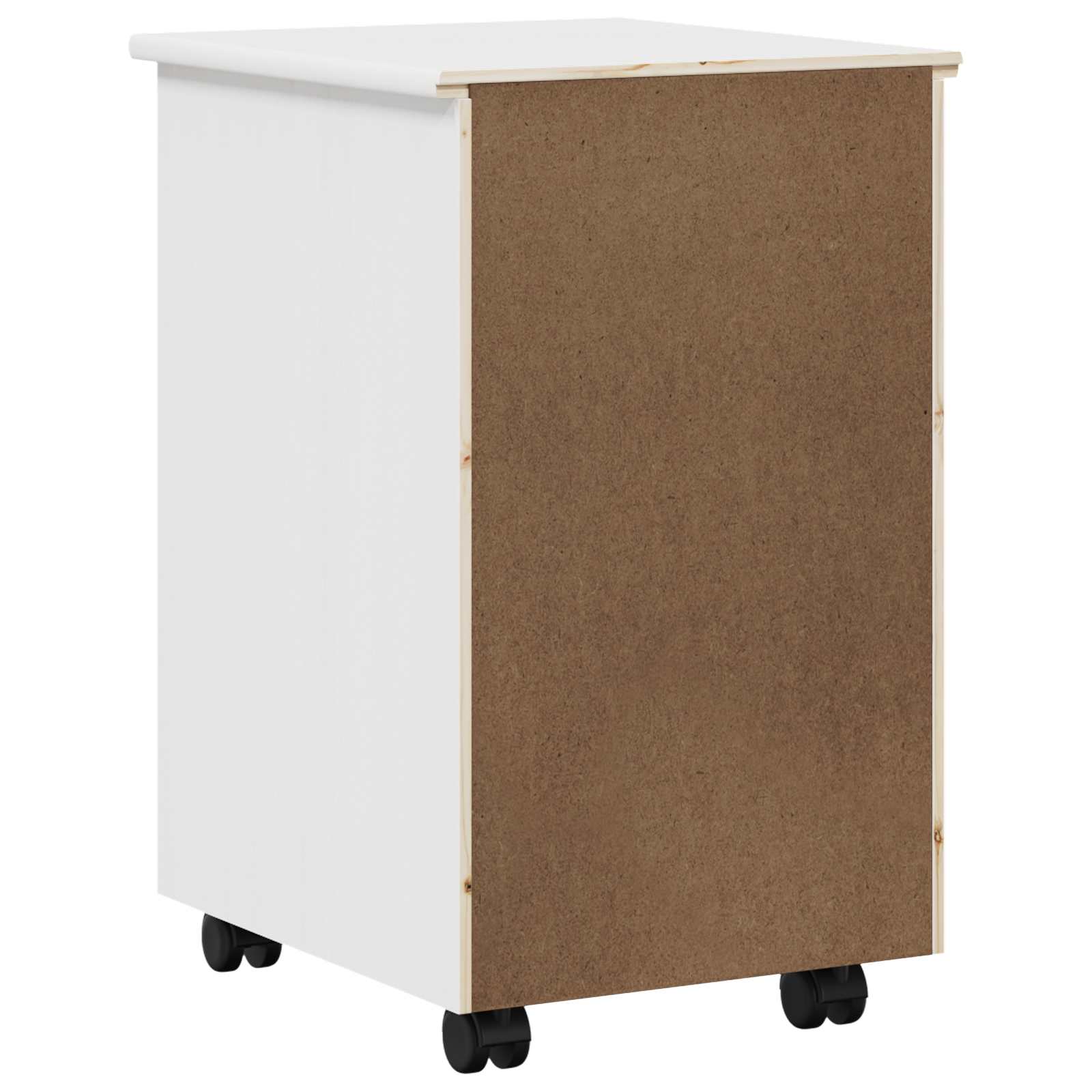 Mobile con Ruote Bianco 34 x 39 x 56 cm Legno di pino massiccio | homemem39