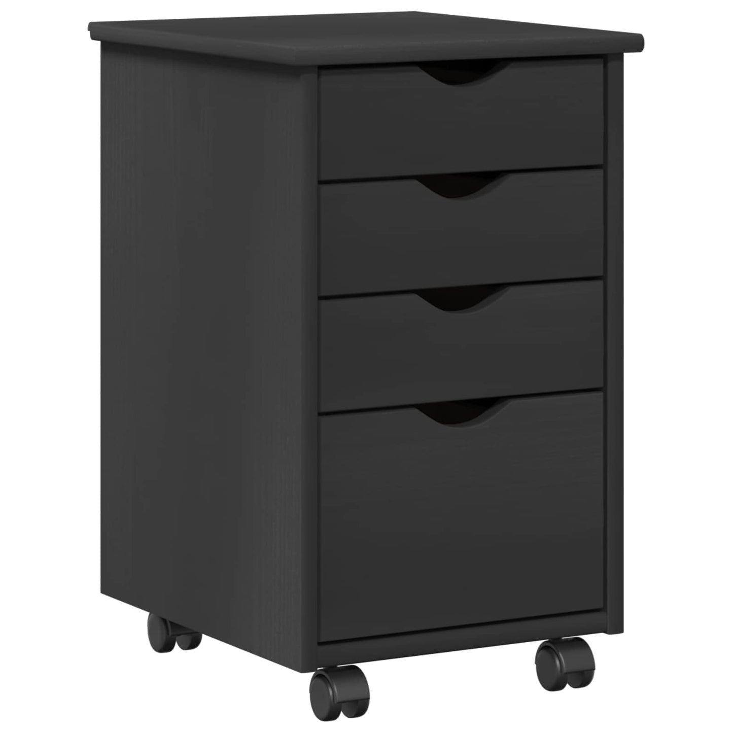 Mobile con Ruote Grigio 34 x 39 x 56 cm Legno di pino massiccio | homemem39