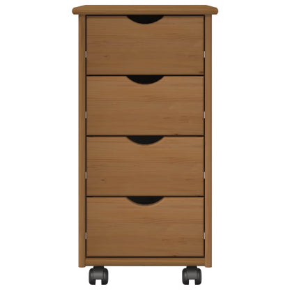 Mobile con Ruote con ruota Marrone miele 34 x 39 x 65,5 cm | homemem39