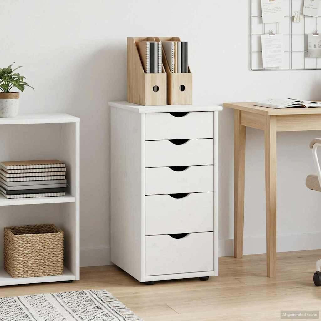 Armadietto Bianco 34 x 39 x 61,5 cm Legno di Pino Massello | homemem39