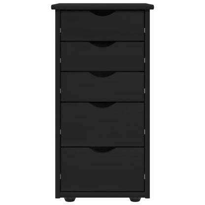 Armadietto Nero 34 x 39 x 61,5 cm Legno di Pino Massello