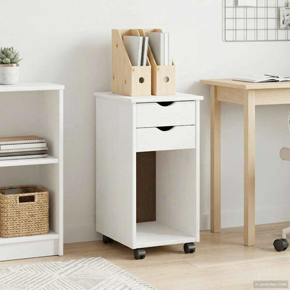 Mobile con Ruote Bianco 34 x 39 x 65,5 cm