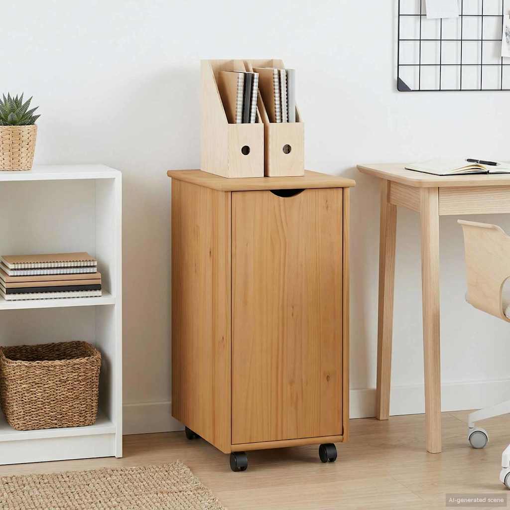 Mobile con Ruote con ruota Marrone miele 34 x 39 x 65,5 cm | homemem39