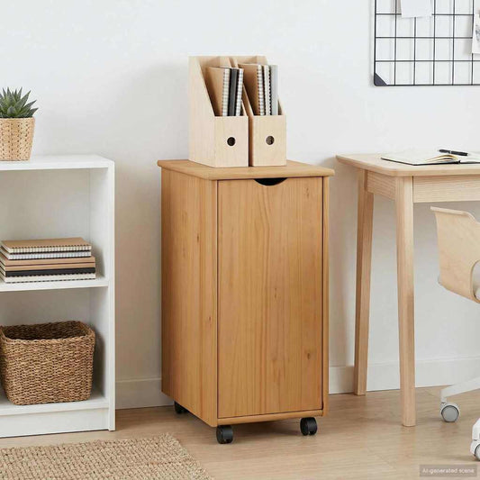 Mobile con Ruote con ruota Marrone miele 34 x 39 x 65,5 cm | homemem39
