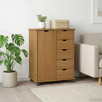 Mobile con Ruote con ruota Marrone miele 63,5 x 39 x 79 cm | homemem39