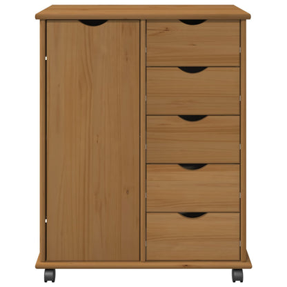 Mobile con Ruote con ruota Marrone miele 63,5 x 39 x 79 cm | homemem39