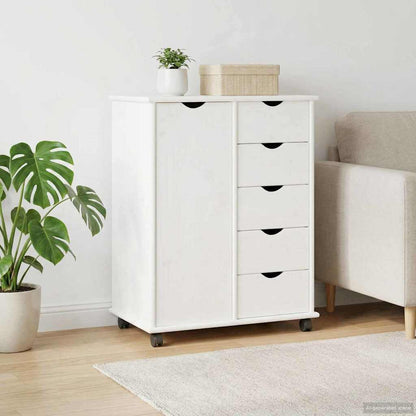 Mobile con Ruote con ruota Bianco 63,5 x 39 x 79 cm | homemem39
