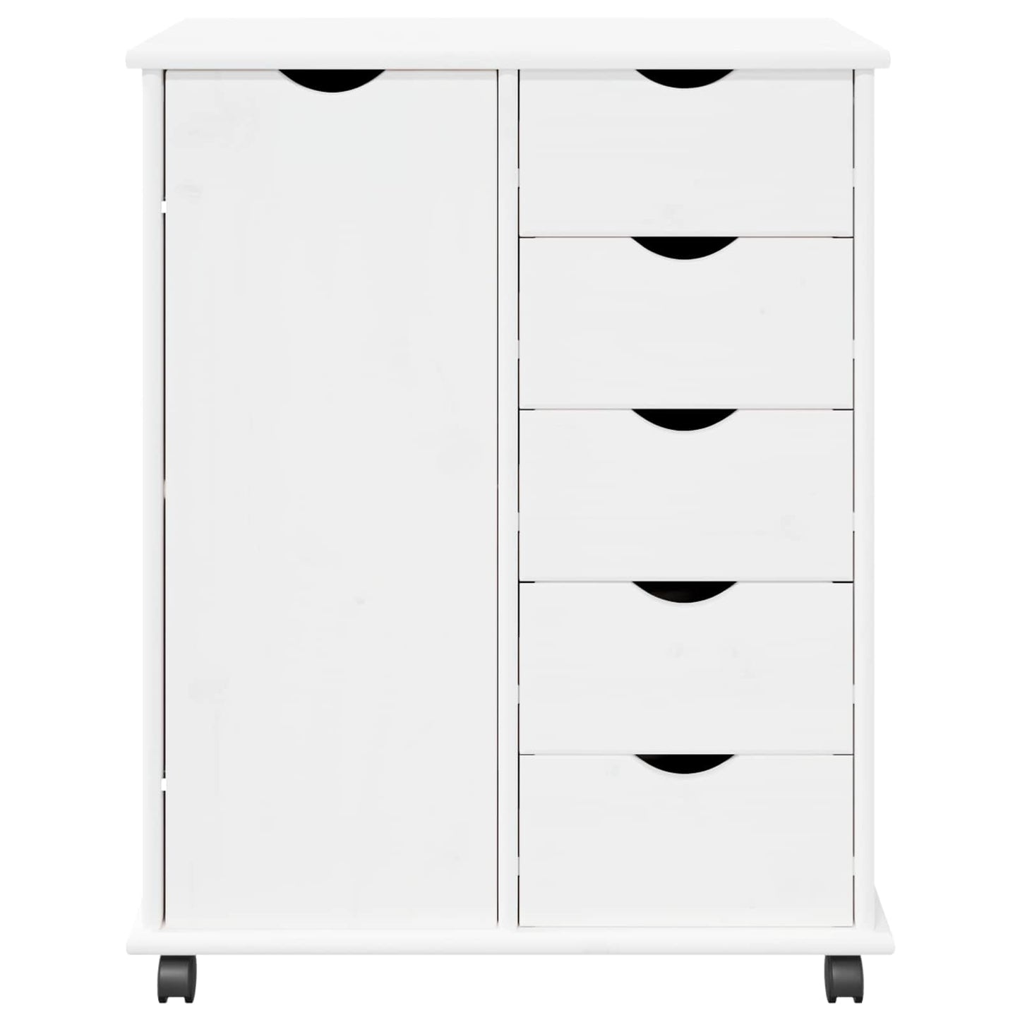 Mobile con Ruote con ruota Bianco 63,5 x 39 x 79 cm | homemem39