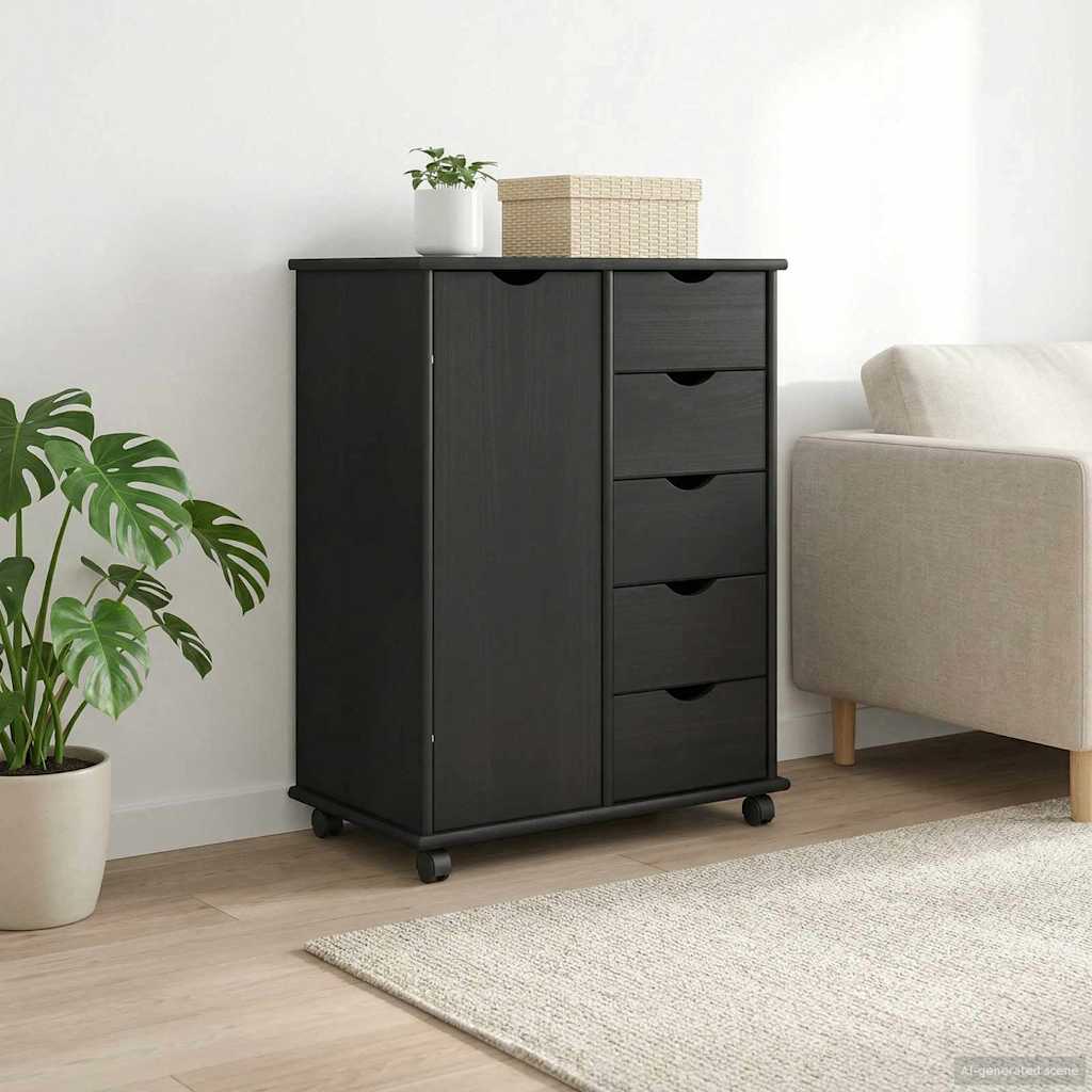 Mobile con Ruote con ruota Grigio 63,5 x 39 x 79 cm | homemem39
