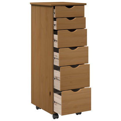 Mobile con Ruote con ruota Marrone miele 34 x 39 x 93,5 cm | homemem39