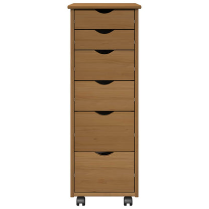 Mobile con Ruote con ruota Marrone miele 34 x 39 x 93,5 cm | homemem39