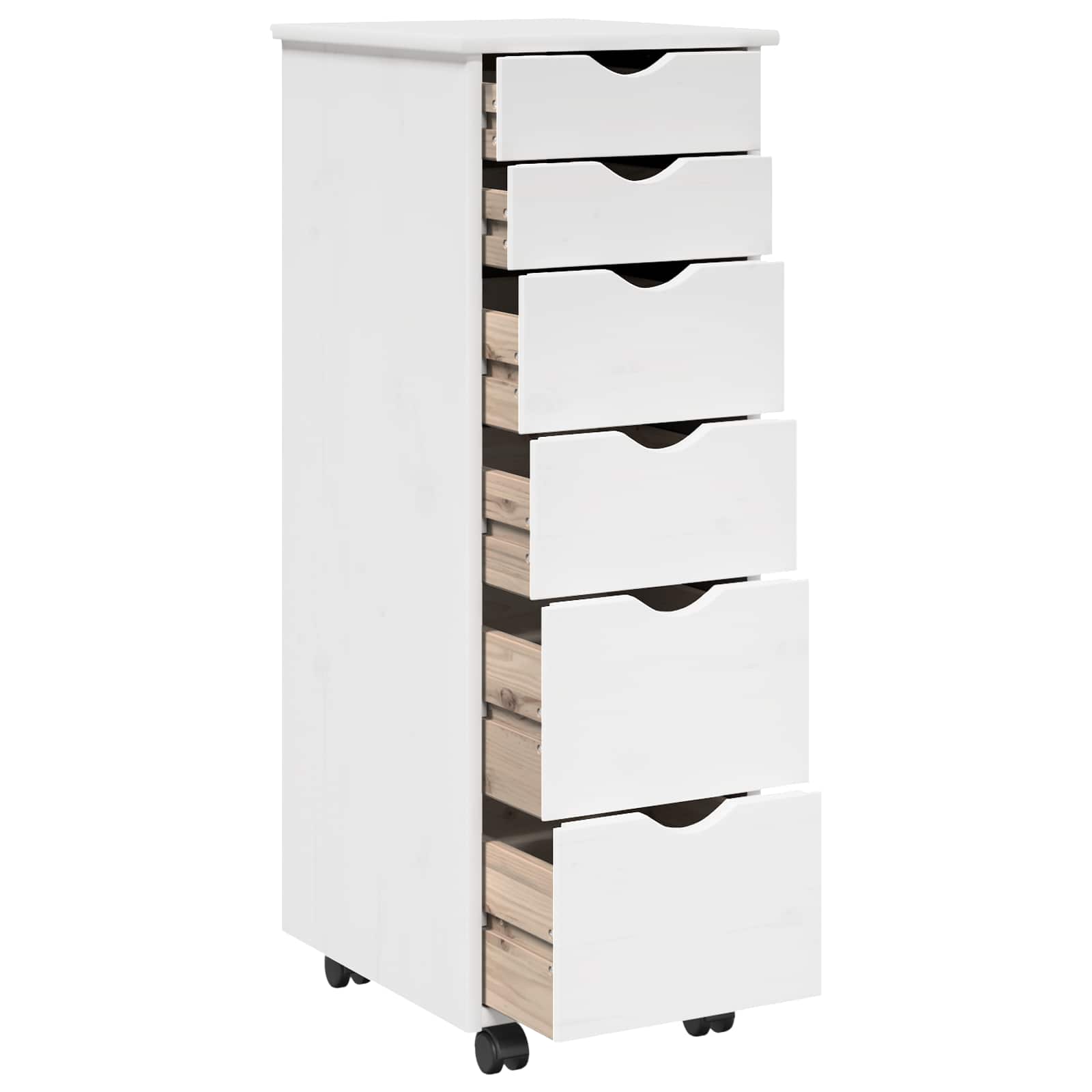 Mobile con Ruote con ruota Bianco 34 x 39 x 93,5 cm | homemem39