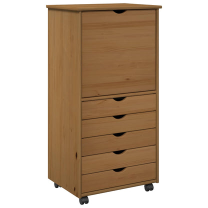 Mobile con Ruote con ruota Marrone miele 53 x 39 x 103 cm | homemem39