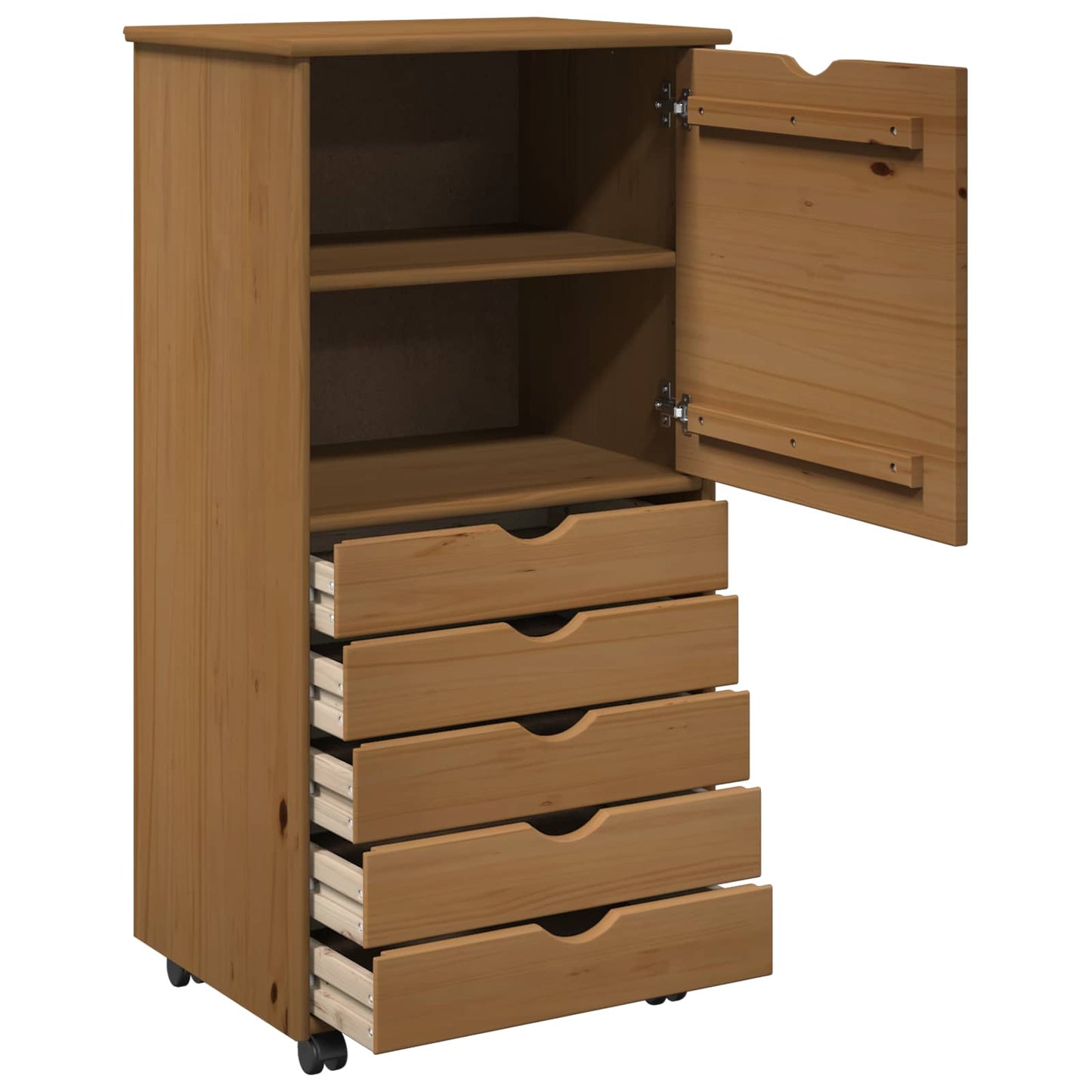 Mobile con Ruote con ruota Marrone miele 53 x 39 x 103 cm | homemem39