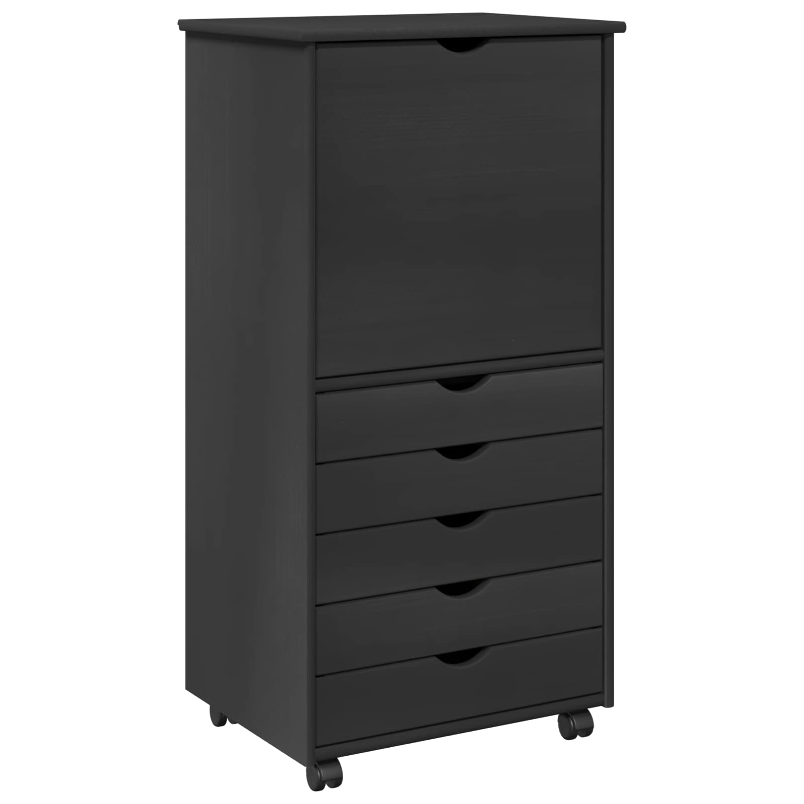 Mobile con Ruote Grigio 53 x 39 x 103 cm Legno di Pino Massello | homemem39