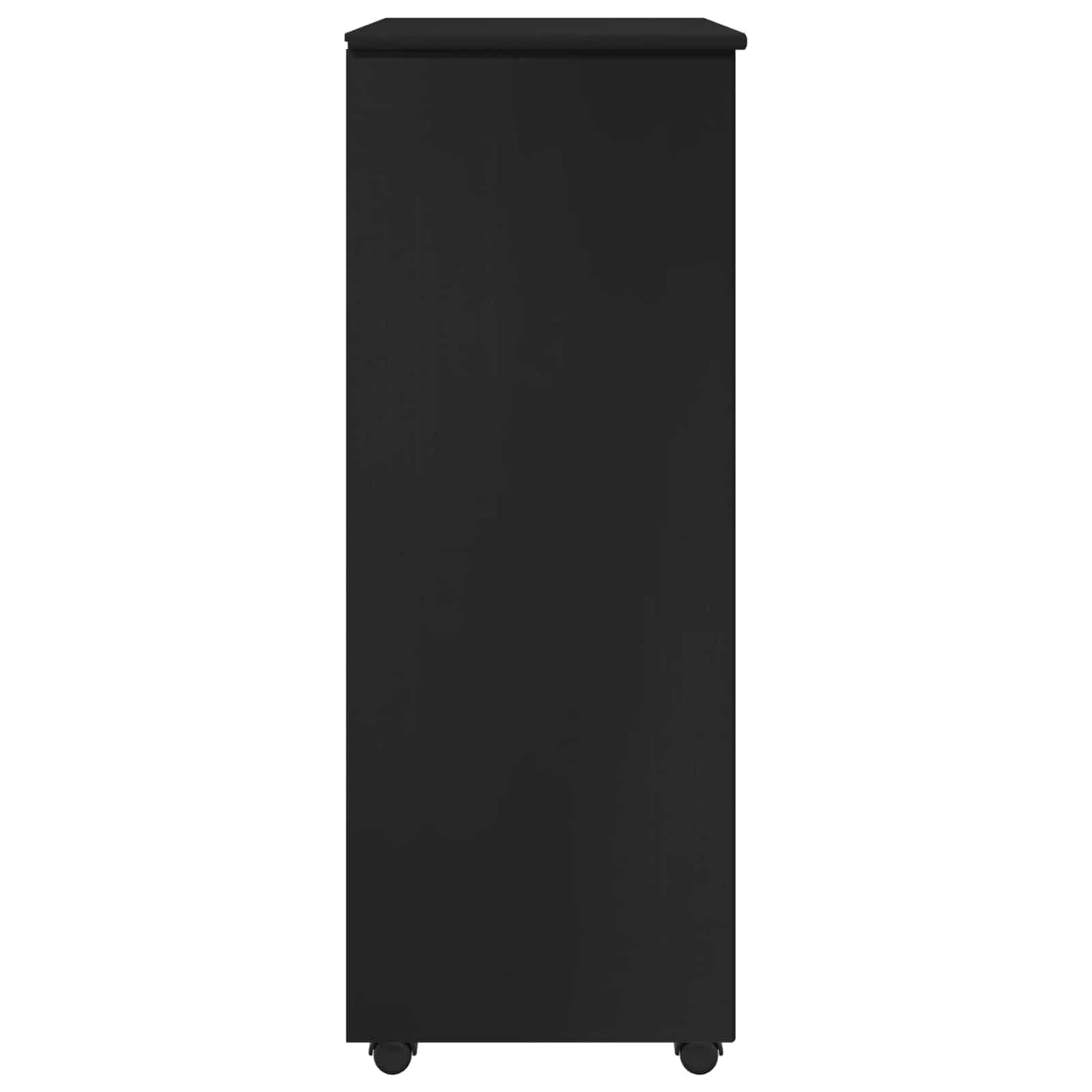 Mobile con Ruote Nero 53 x 39 x 103 cm Legno di Pino Massello | homemem39