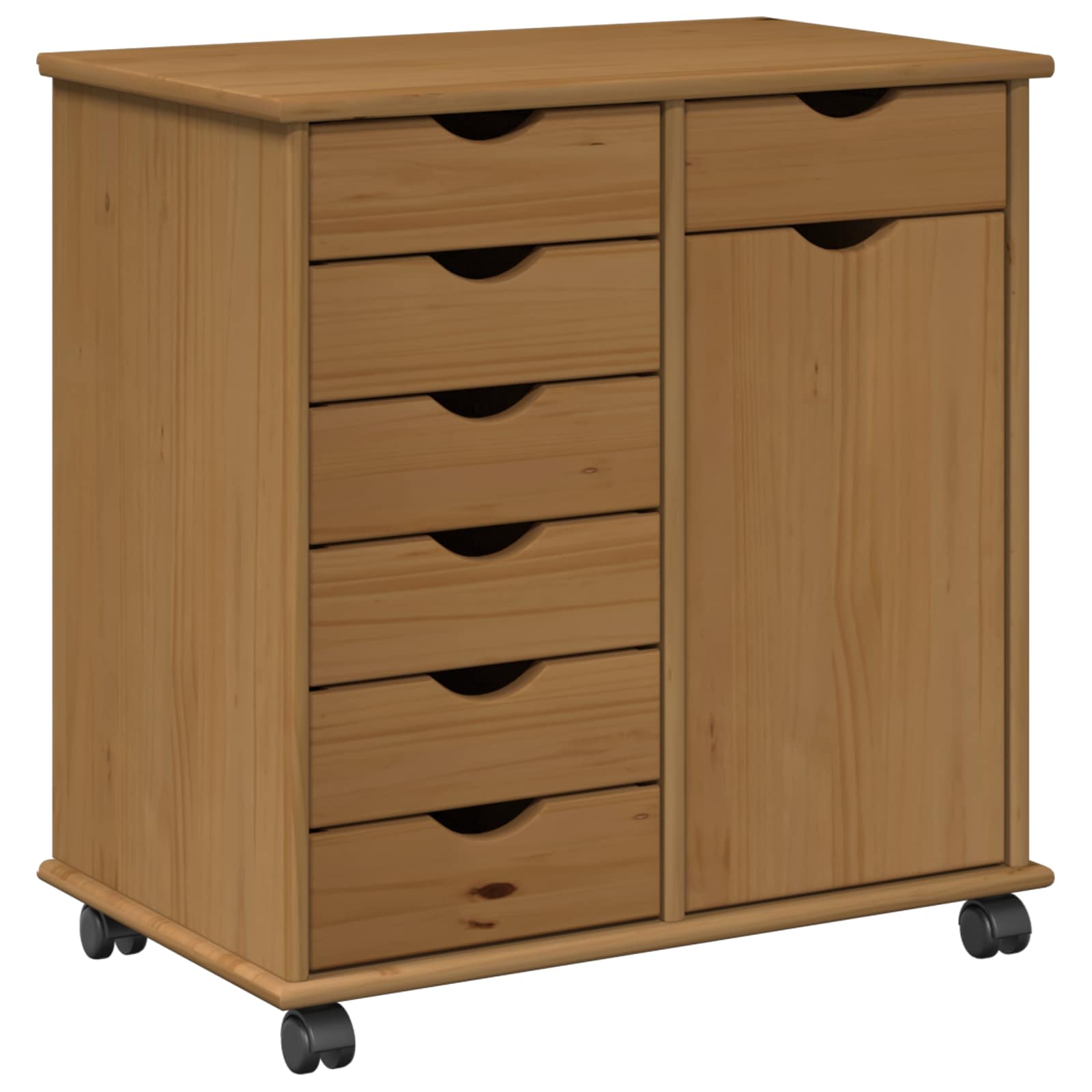 Mobile con Ruote con ruota Marrone miele 63,5 x 39 x 65,5 cm | homemem39