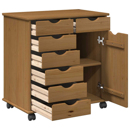 Mobile con Ruote con ruota Marrone miele 63,5 x 39 x 65,5 cm | homemem39