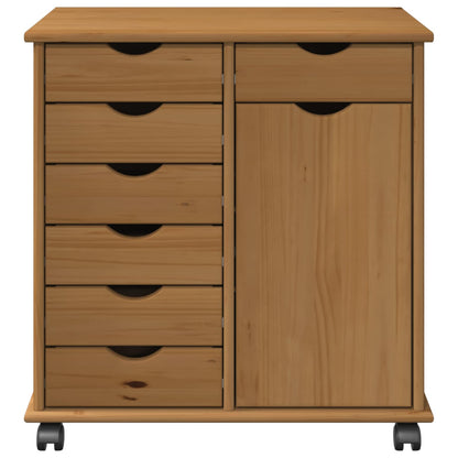 Mobile con Ruote con ruota Marrone miele 63,5 x 39 x 65,5 cm | homemem39