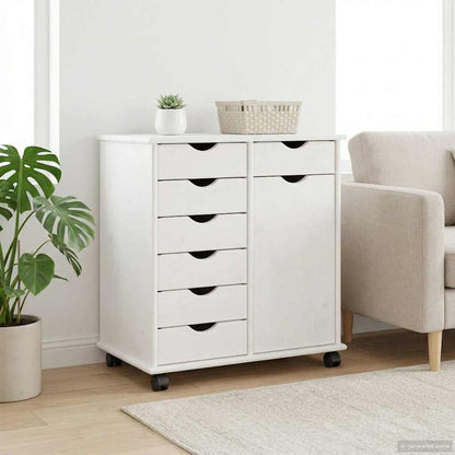 Mobile con Ruote con ruota Bianco 63,5 x 39 x 65,5 cm | homemem39