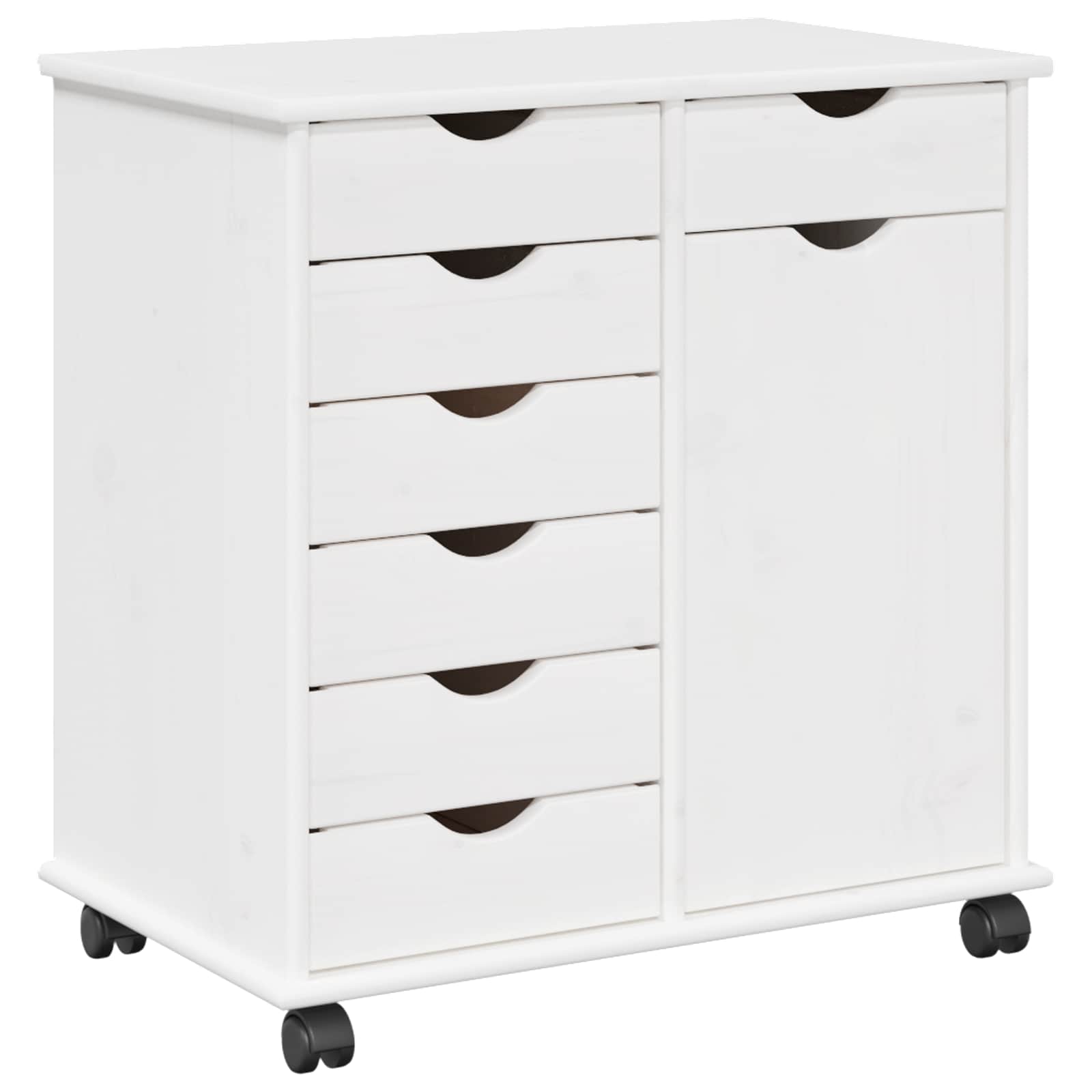 Mobile con Ruote con ruota Bianco 63,5 x 39 x 65,5 cm | homemem39
