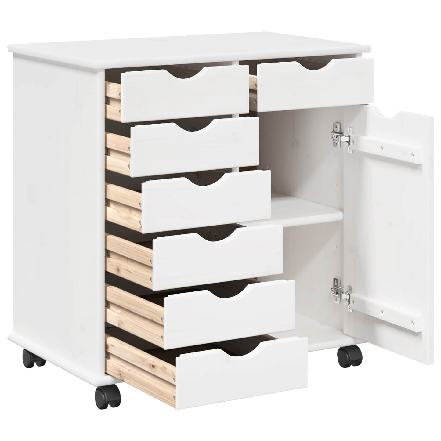 Mobile con Ruote con ruota Bianco 63,5 x 39 x 65,5 cm | homemem39