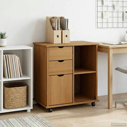 Mobile con Ruote con ruota Marrone miele 63,5 x 39 x 65,5 cm | homemem39