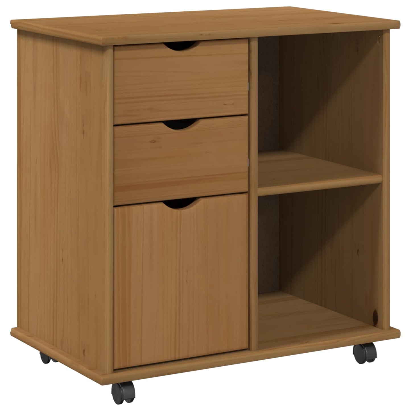Mobile con Ruote con ruota Marrone miele 63,5 x 39 x 65,5 cm | homemem39