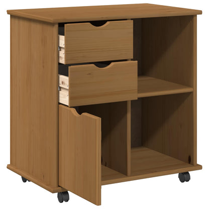 Mobile con Ruote con ruota Marrone miele 63,5 x 39 x 65,5 cm | homemem39