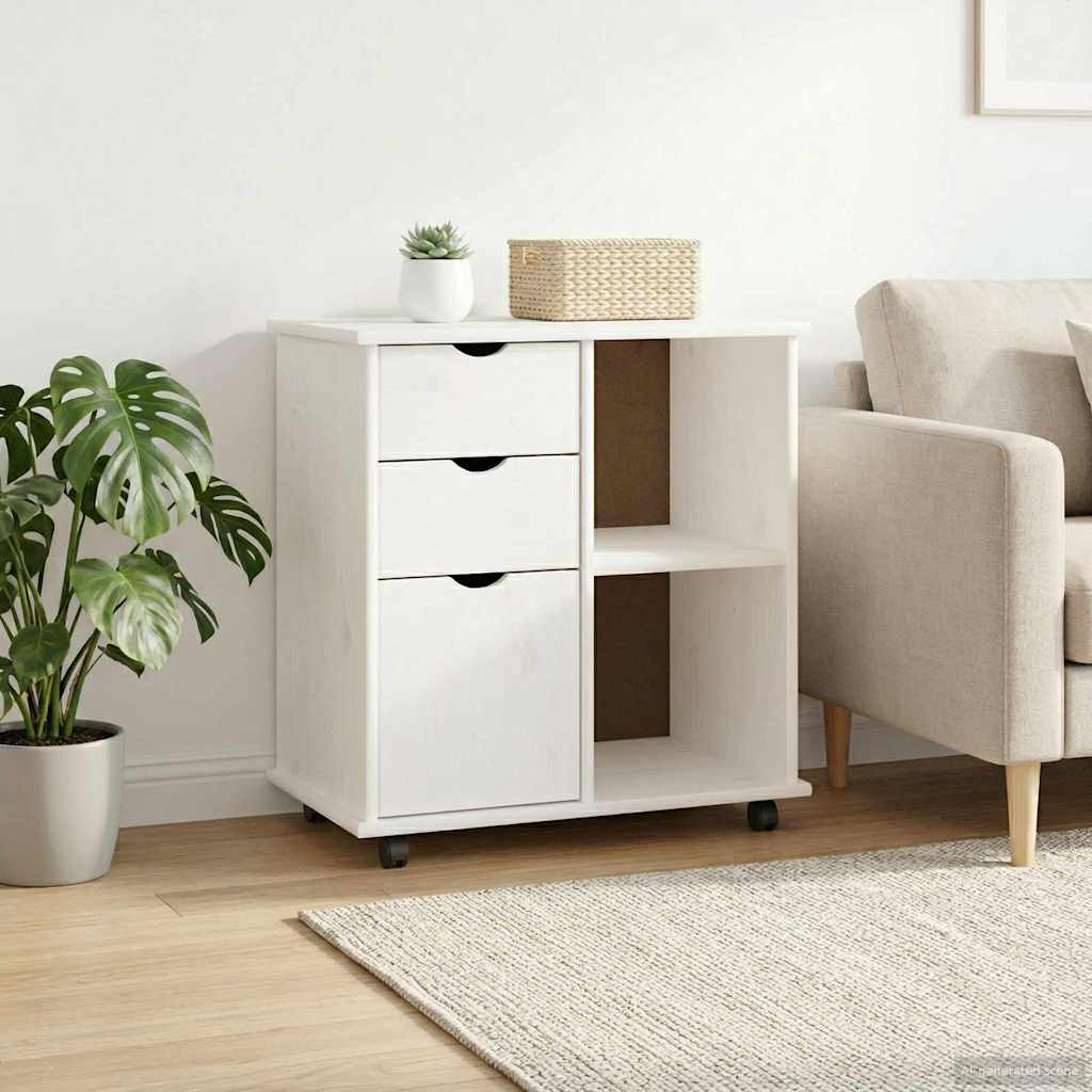 Mobile con Ruote con ruota Bianco 63,5 x 39 x 65,5 cm | homemem39