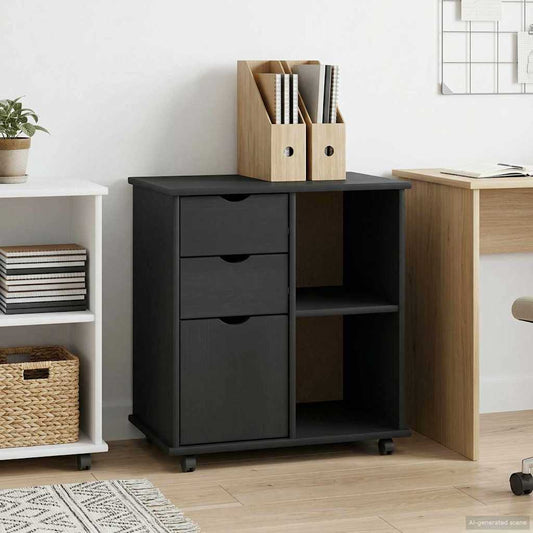 Mobile con Ruote con ruota Grigio 63,5 x 39 x 65,5 cm | homemem39