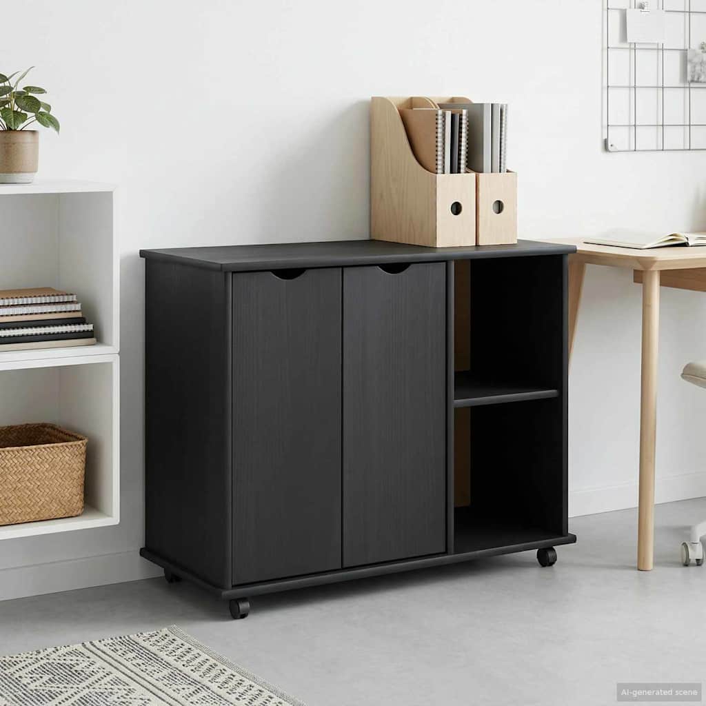 Mobile con Ruote con ruota Grigio 100 x 39 x 65,5 cm | homemem39