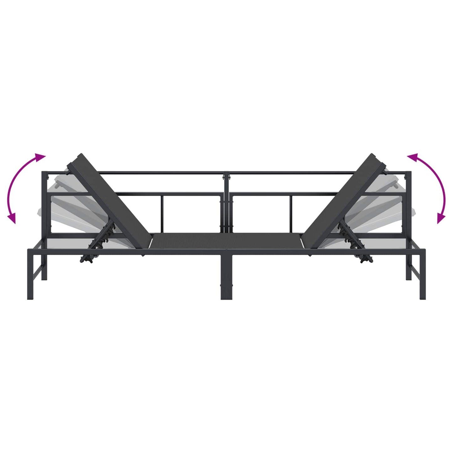 Lettino da sole Nero 200 x 62 x 59,5 cm Textilene | homemem39