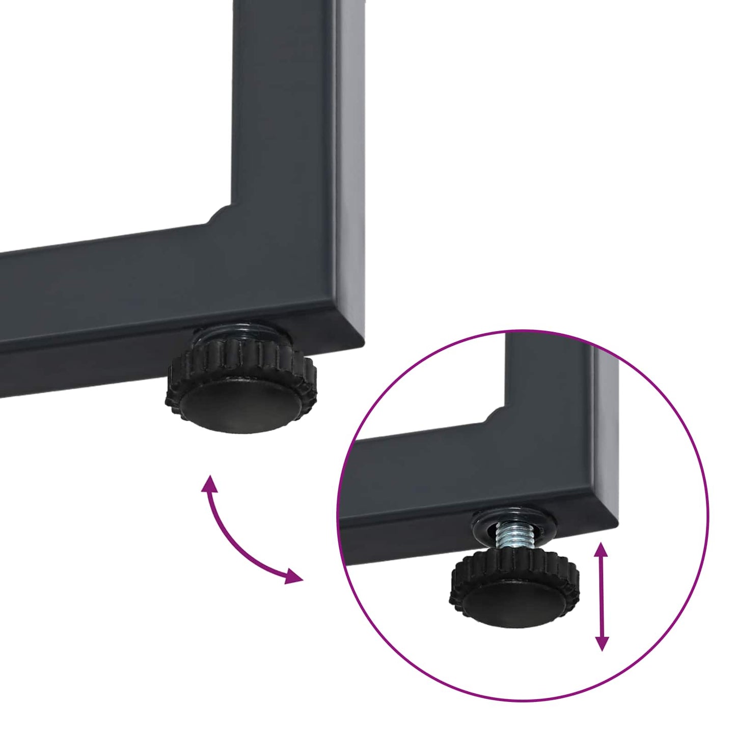 Set Divano da Giardino 3 pcs Nero e antracite Acciaio | homemem39